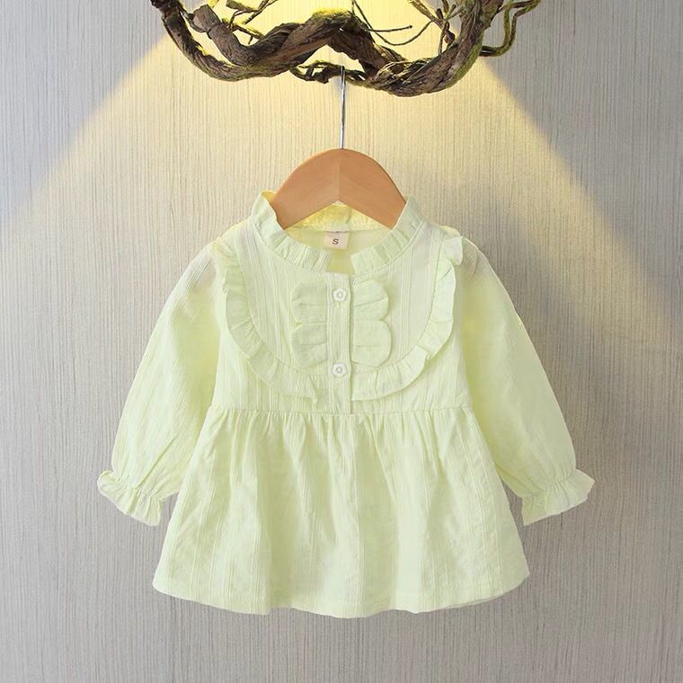 Children's shirts for women in autumn new style Korean version of sweet white shirts for small and middle-aged children girls thin fashionable tops for outer wear