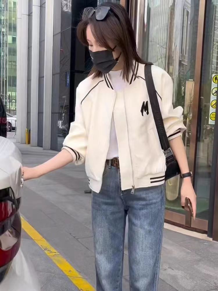 棒球服外套女2023春秋新款小香風寬鬆氣質休閒百搭開衫夾克上衣潮