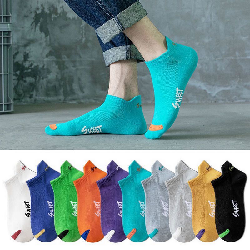 Bunte Socken Für Sport Und Freizeit Aus Atmungsaktiver Baumwolle_voghion.com