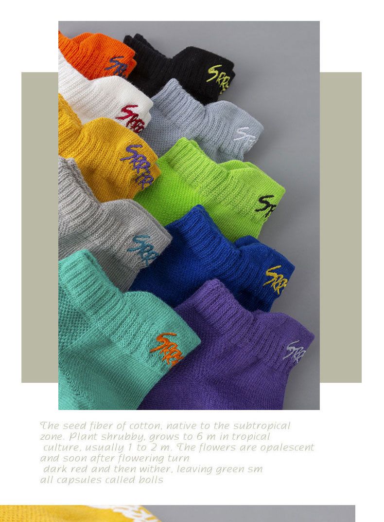 Bunte Socken Für Sport Und Freizeit Aus Atmungsaktiver Baumwolle_voghion.com