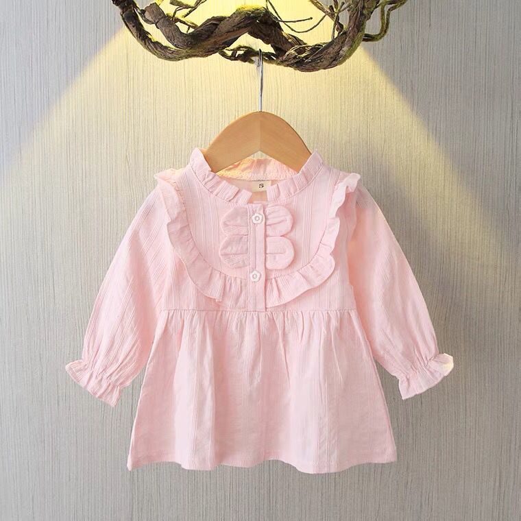 Children's shirts for women in autumn new style Korean version of sweet white shirts for small and middle-aged children girls thin fashionable tops for outer wear