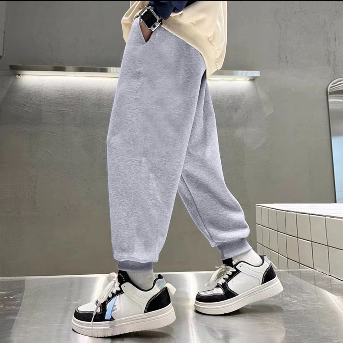 女童春秋季休閒薄款運動褲衛褲小女孩舒適時尚長褲兒童透氣長褲潮