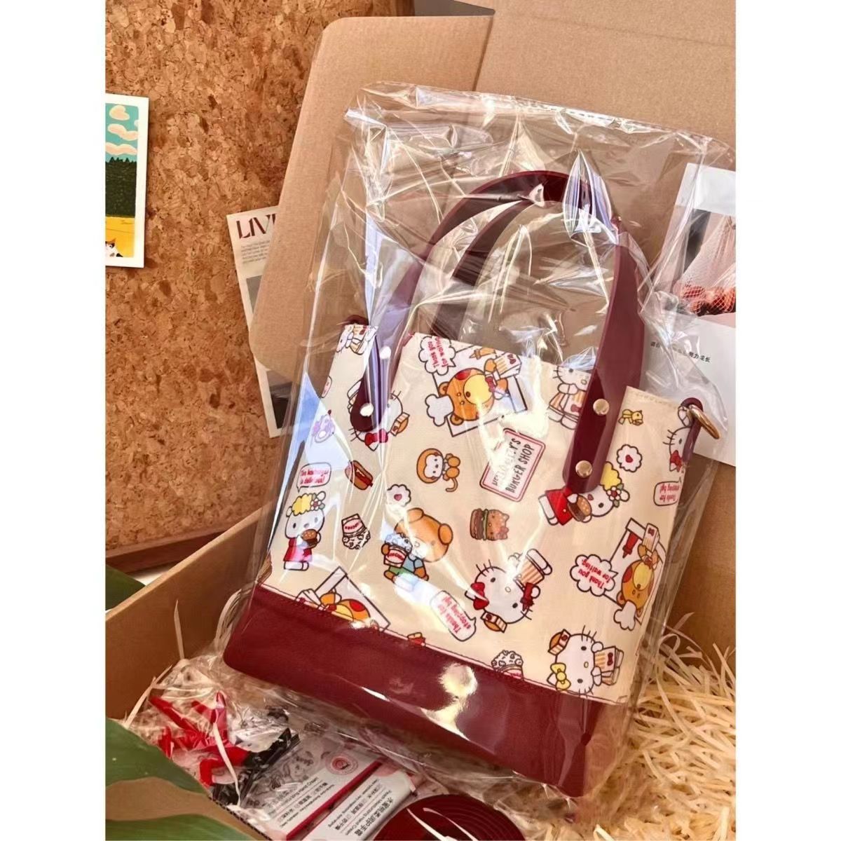 hello Kitty單肩包女生手提購物袋通勤包時尚托特包大容量斜挎包