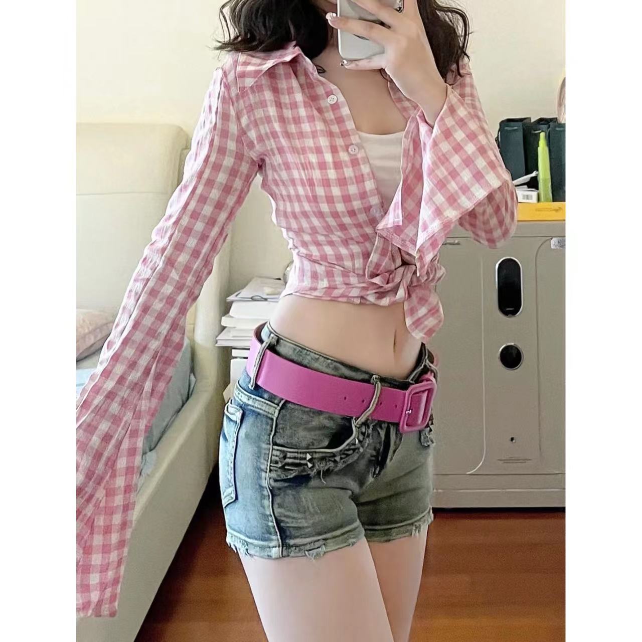 夏季新款牛仔短褲女水洗彈力復古直筒顯瘦百搭辣妹潮流做舊顯腿長