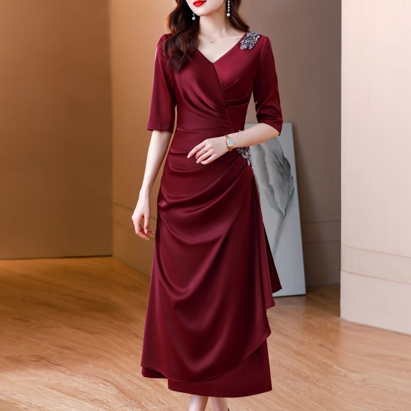 高貴喜婆婆婚宴洋派質晚禮服媽媽參加女兒結婚禮喜服洋裝春秋夏