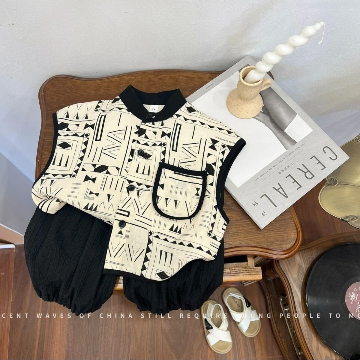 Boys and girls suits  new summer Korean style simple tops fashionable and versatile children's vests to wear with trousers