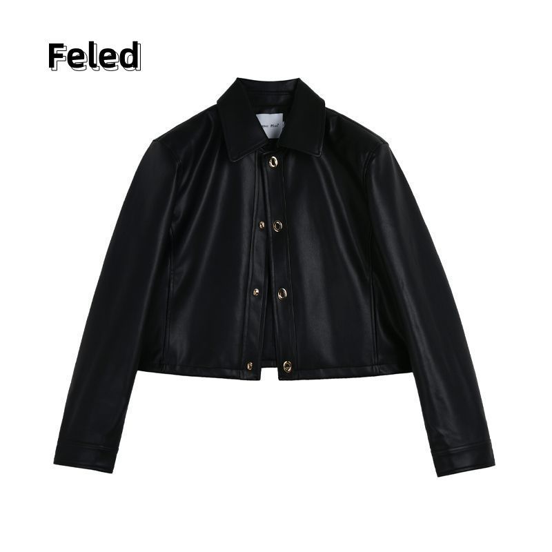 Feira Denton black short leather jacket for men and women 2023 this year's popular high-end motorcycle wear