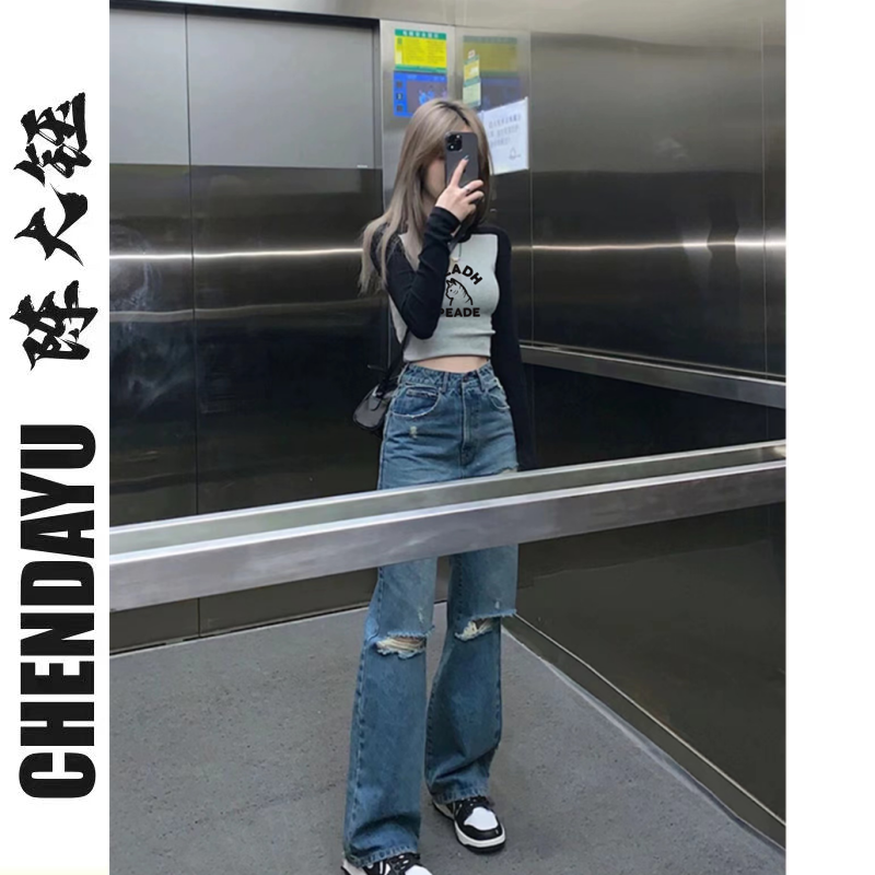 Cartoon printed raglan sleeve t-shirt female slim high waist long-sleeved bottoming slimming short hot girl navel top