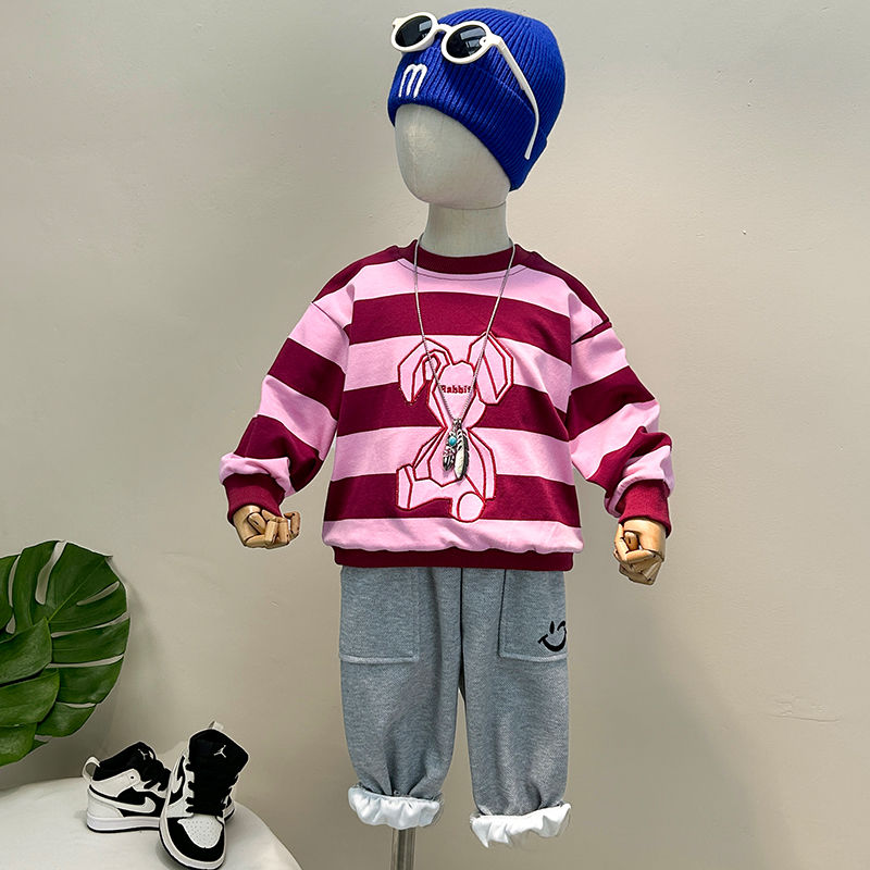 Boys Autumn Two-piece Set 2023 New Children's Clothing Baby Casual Sweatshirt Set Children's Autumn Suit Trendy Outerwear