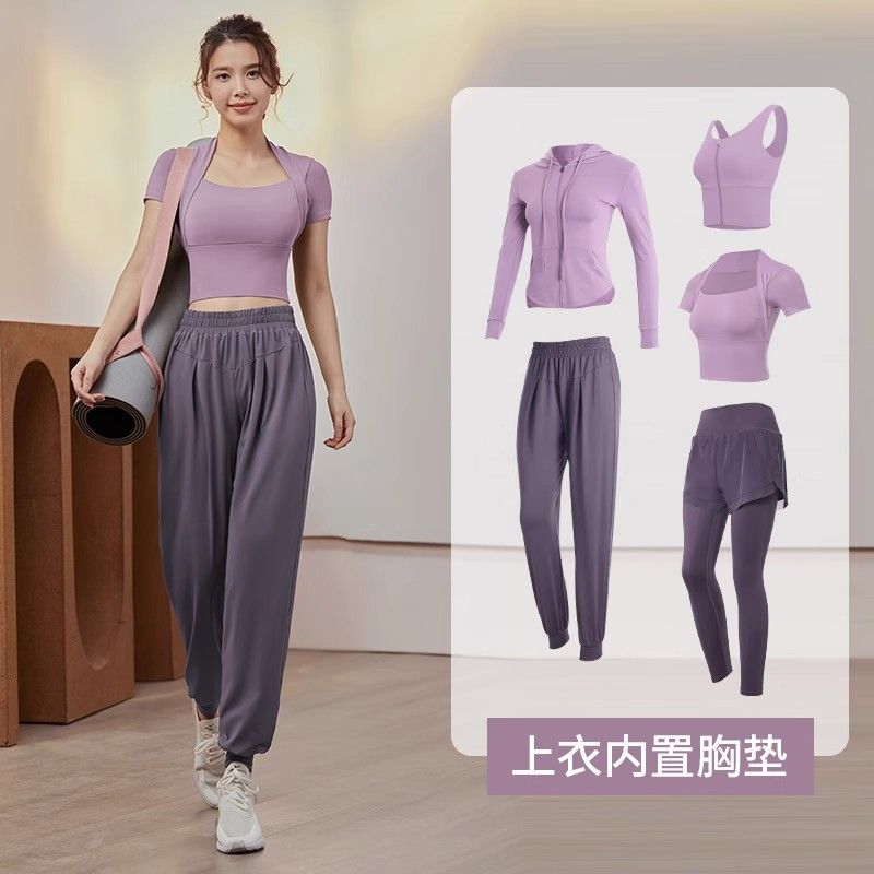 Gym suit women's  summer outdoor slim-fitting quick-drying clothing professional training sports running short-sleeved yoga clothing