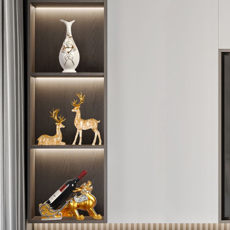 Golden elk living room porch TV wine cabinet soft decoration decoration home modern light luxury high-end small office