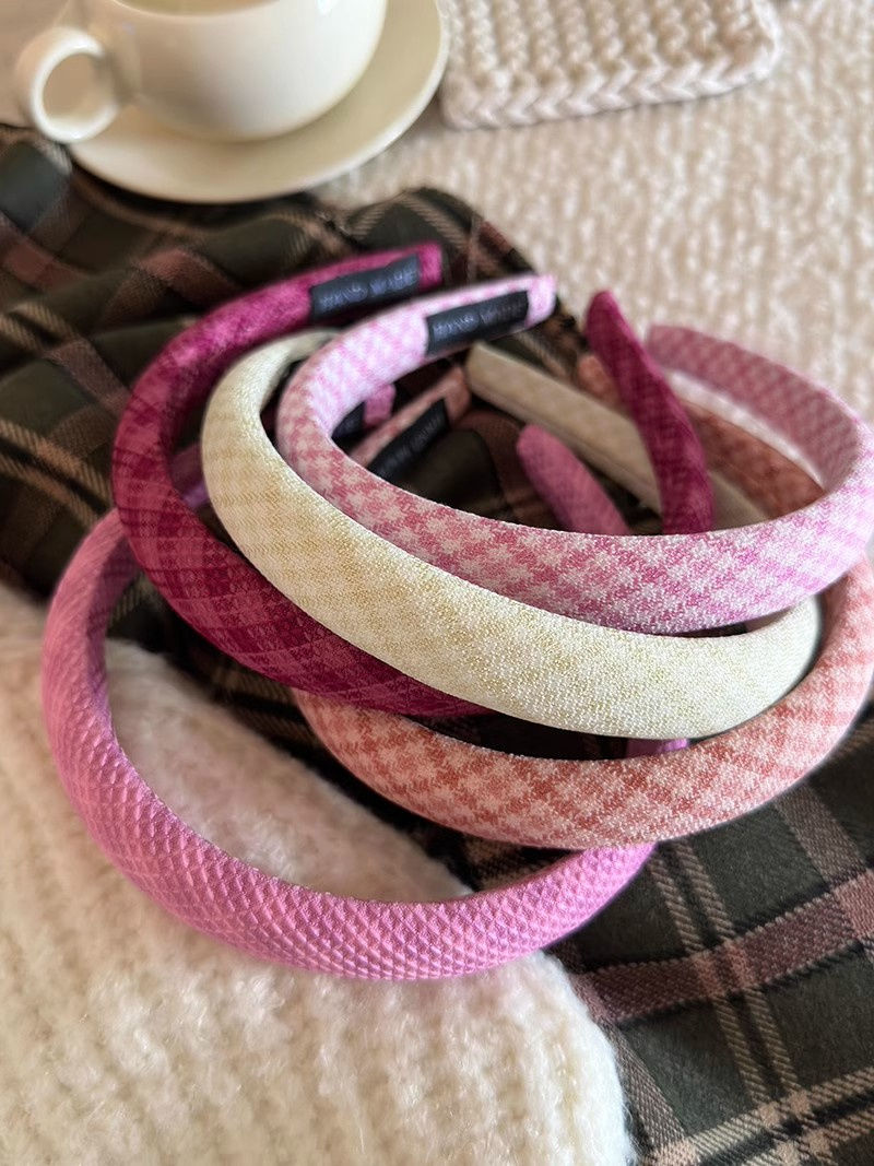 Autumn and winter Xiaoxiangfeng Huafuge rose pink thin hair hoop Korean fashion headband 2023 new hair accessories new style