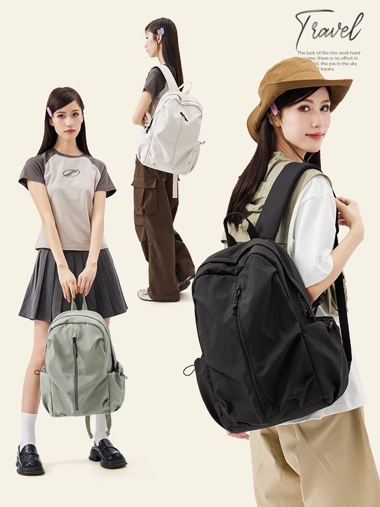 2023 New School Bags Girls College Students Travel Backpacks Junior High School Students Large Capacity Travel Backpacks Men's