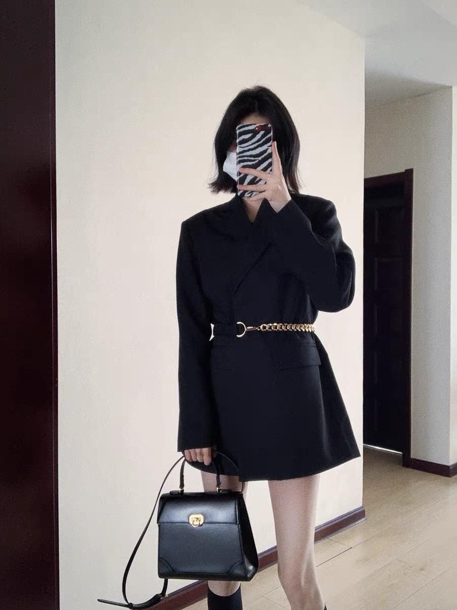 爆款西裝外套女春秋新款百搭網紅洋氣高級感氣質收腰長袖上衣女潮