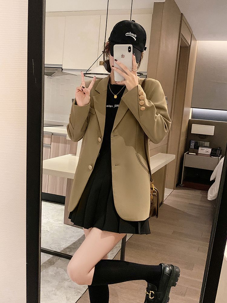 小西裝外套女春秋新款高級設計感時尚百搭洋氣小個子墊肩上衣女潮