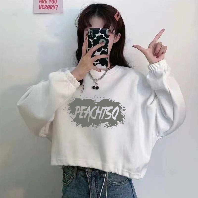 衛衣女潮ins秋冬季慵懶風2023新款短款韓版寬鬆學生薄款長袖上衣