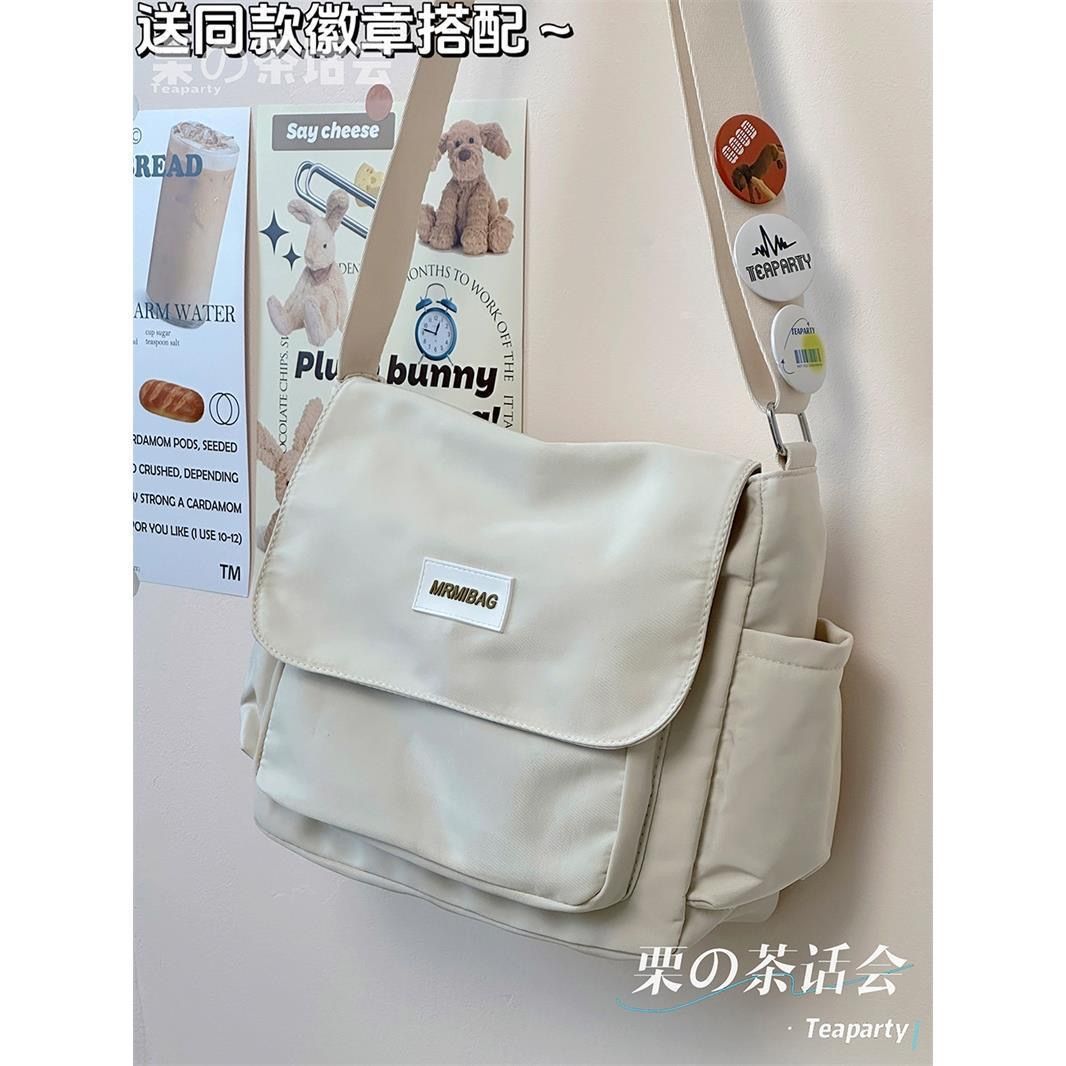 Japanese ins college student crossbody bag class casual backpack shoulder bag Harajuku retro bag female messenger bag male