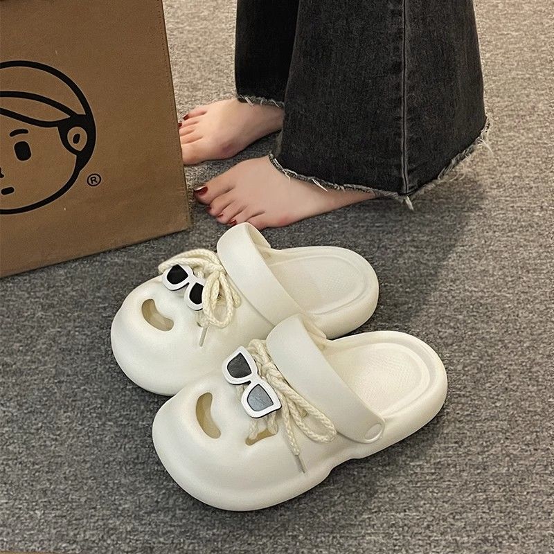 厚底拖鞋女外穿洞洞鞋女款2023新款防滑踩屎感女款不臭腳eva涼拖