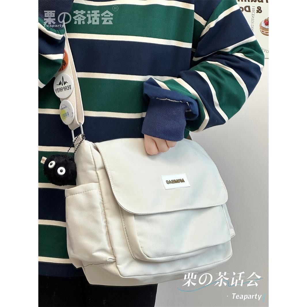 Japanese ins college student crossbody bag class casual backpack shoulder bag Harajuku retro bag female messenger bag male