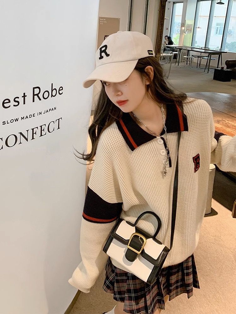 曾小咸女裝套頭毛衣女小眾設計感秋冬新款超好看慵懶風上衣針織衫