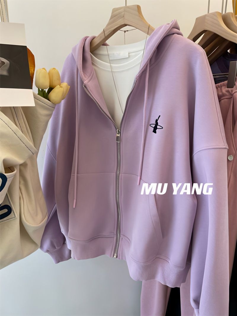 Little Black Rabbit Zipper Hooded Sweater Women's Salt Style 2023 Spring and Autumn Oversize Loose and Versatile Jacket Top