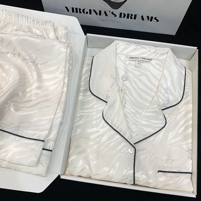 小紅書推薦新款虎紋睡衣女春秋冰絲薄款長袖絲綢高級感家居服套裝