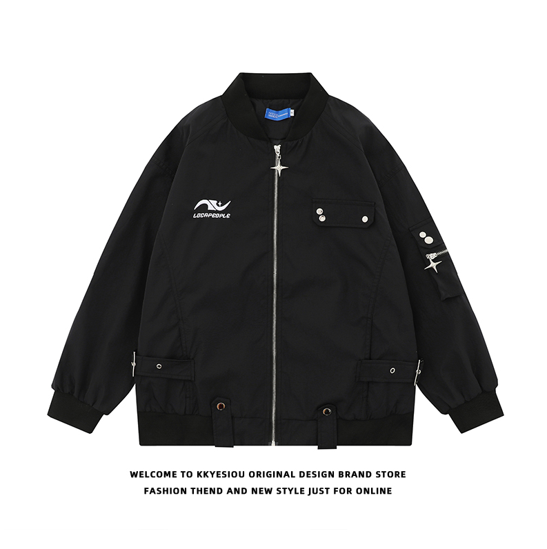 American High Street Coat Men's and Women's Small Baseball Jersey Autumn New Trendy Brand Jacket Thin Style_voghion.com