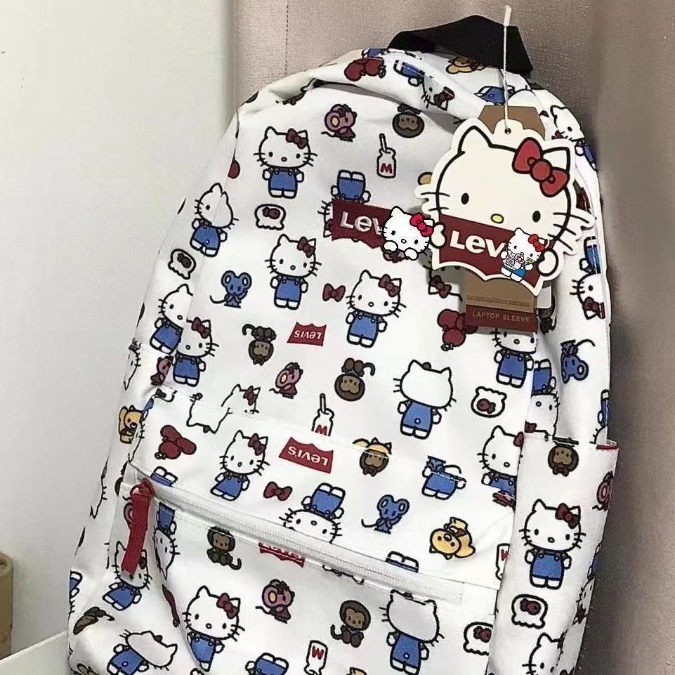 2023新款潮hellokitty聯名可愛風包包初高中學生書包雙肩背包女