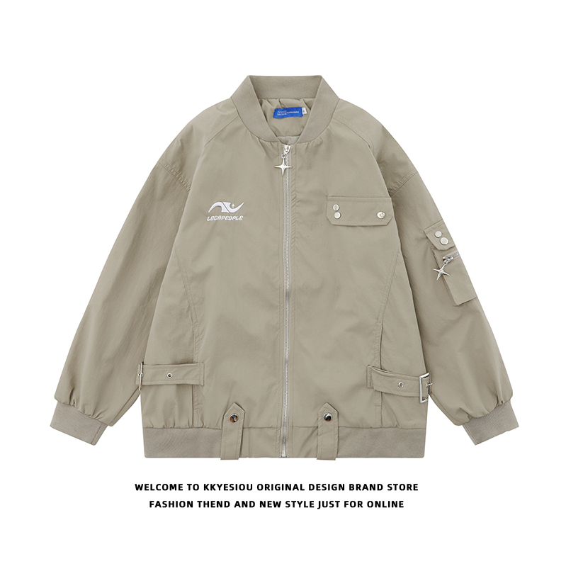 American High Street Coat Men's and Women's Small Baseball Jersey Autumn New Trendy Brand Jacket Thin Style_voghion.com