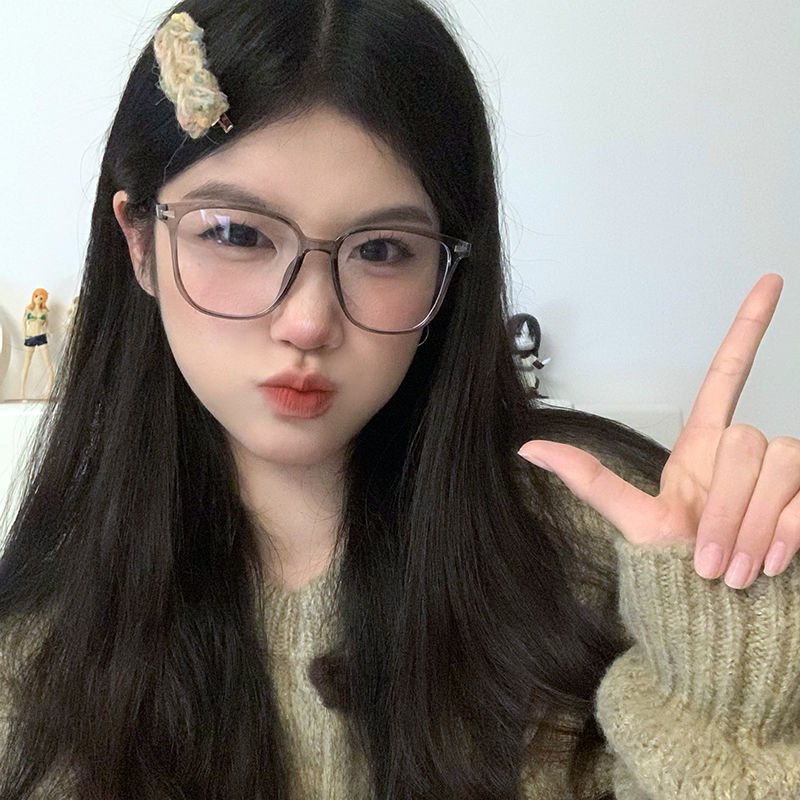 抗防藍光輻射近視眼鏡框女款超輕可配有度數大臉素顏顯瘦眼睛架男