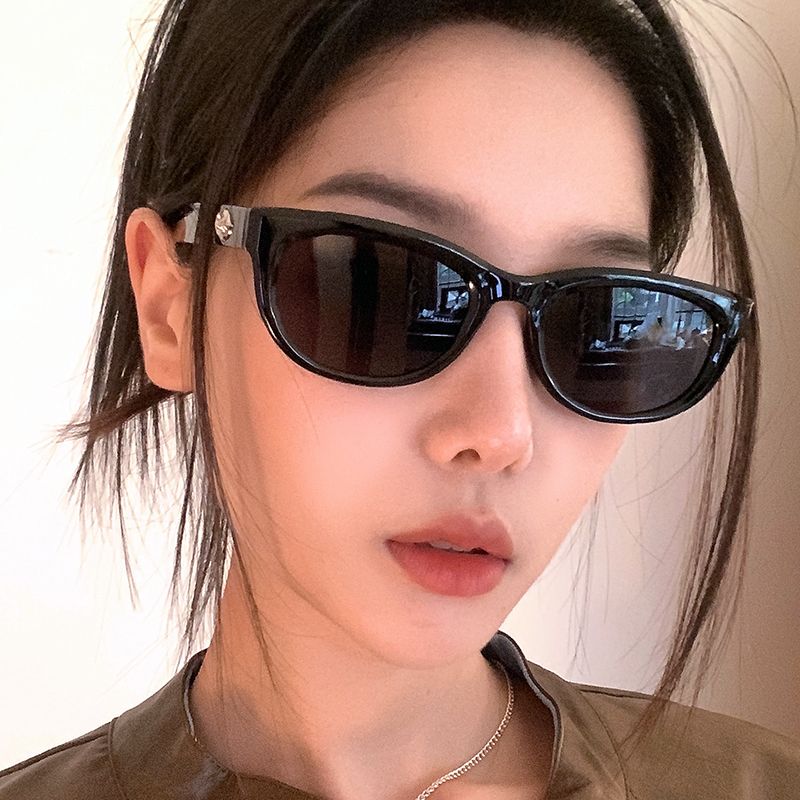 復古美式Y2K墨鏡女高級感甜酷黑色個性貓眼時尚防紫外線太陽眼鏡