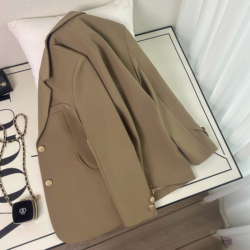 Korean style loose casual suit jacket for women spring and autumn new high-end design niche versatile western style suit top