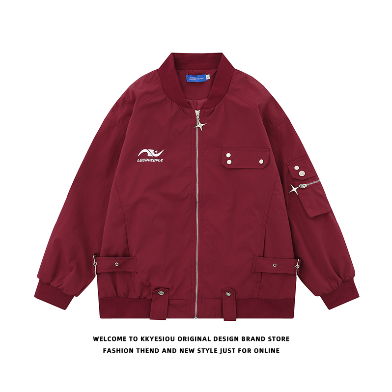 American High Street Coat Men's and Women's Small Baseball Jersey Autumn New Trendy Brand Jacket Thin Style_voghion.com