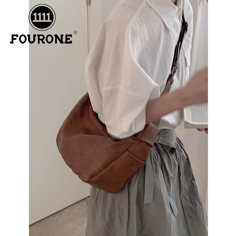 Retro Saddle Bag 2023 New Fashionable Korean Tote Bag Student Large Capacity Crossbody Bag