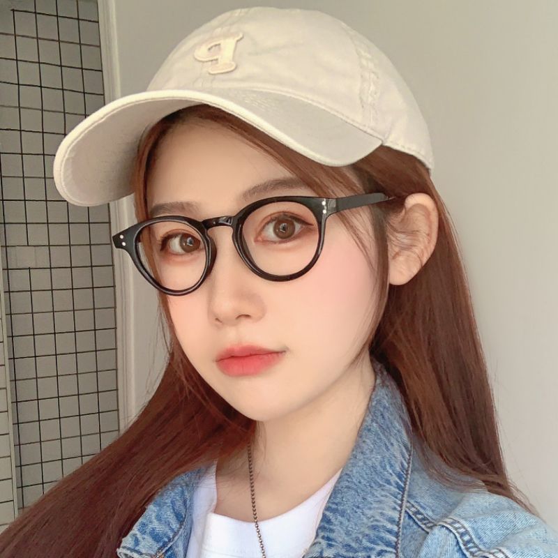 Small frame glasses for women Korean style trendy ins style retro small black frame internet celebrity without makeup small face glasses myopia can be matched with degree