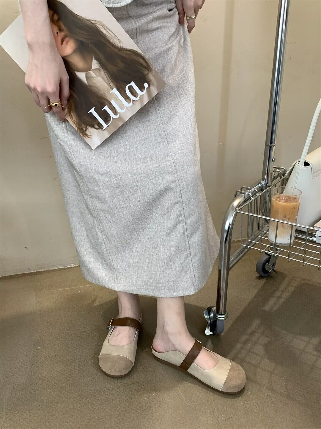 French retro Birkenstock toe half slippers for women to wear Birkenstock shoes 2023 Mary Jane shoes new soft sole