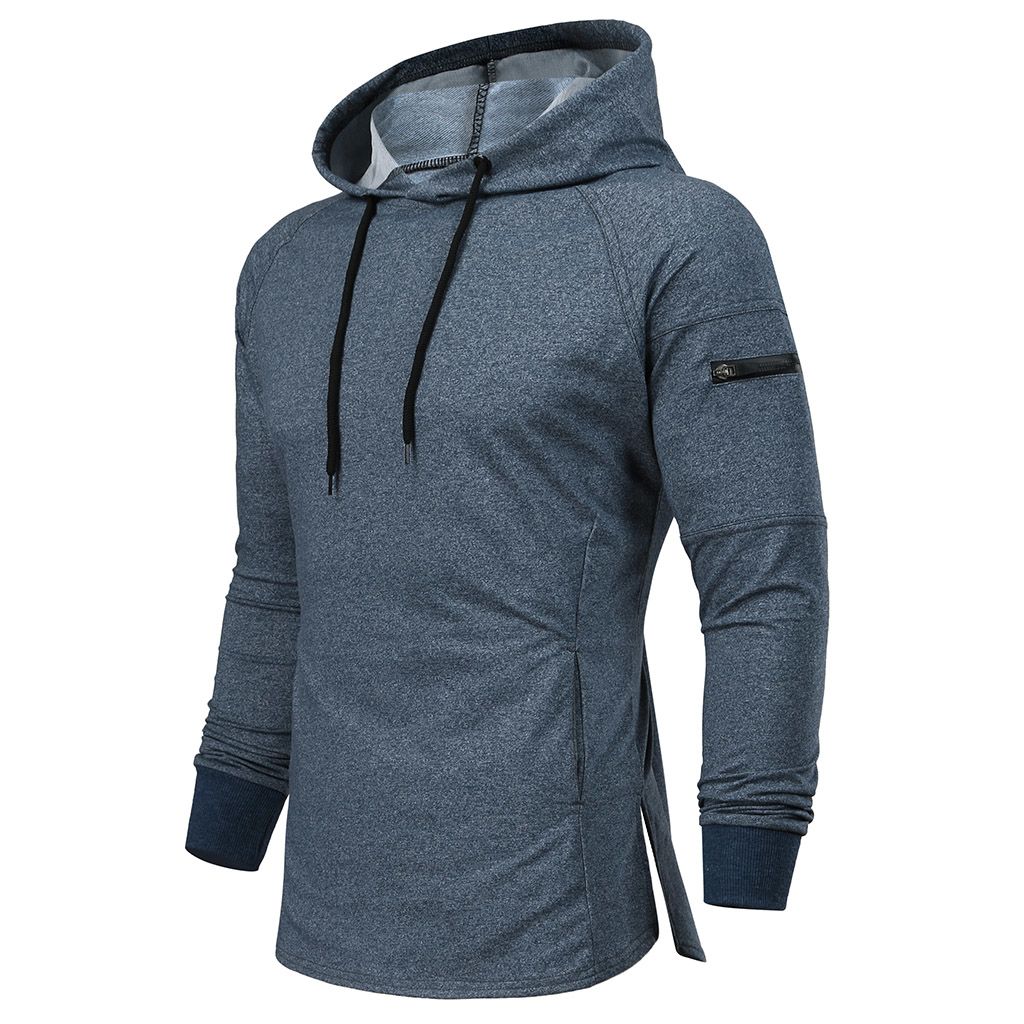 Muscle Brothers Men's Sports Hoodie Slim Fit Pullover Training Top_voghion.com