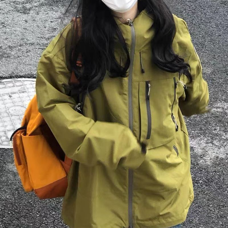 American Style Hooded Zipper Jacket Spring Autumn New Loose Korean Version Student Versatile Cardigan Coat For Women_voghion.com