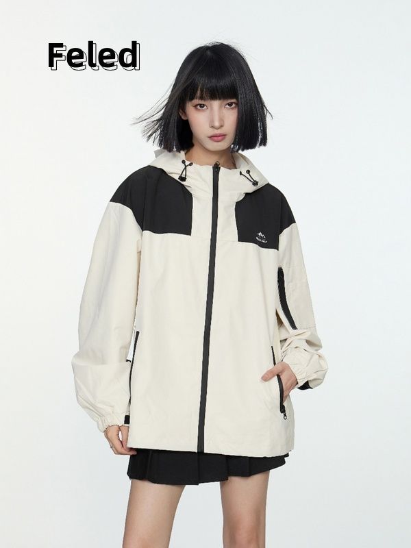 飛拉丹頓美式戶外防曬服男女早秋工裝夾克運動百搭顯瘦寬鬆外套