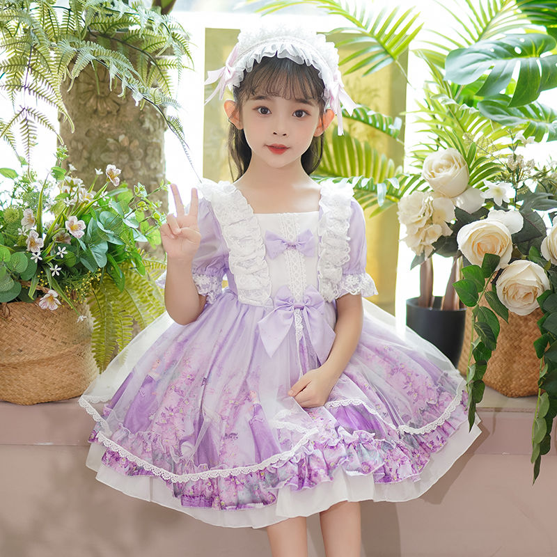 Lolita little girl dress Lolita princess dress girls summer children fashionable sweet and cute tutu dress