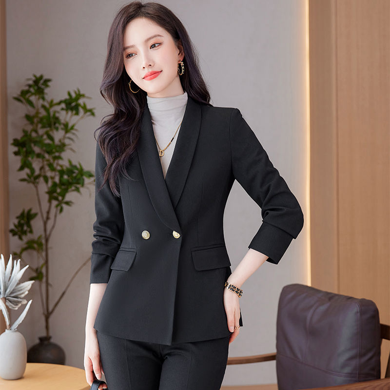 Casual small suit suit for women with high-end spring and autumn fashion temperament goddess style professional work clothes formal suit winter