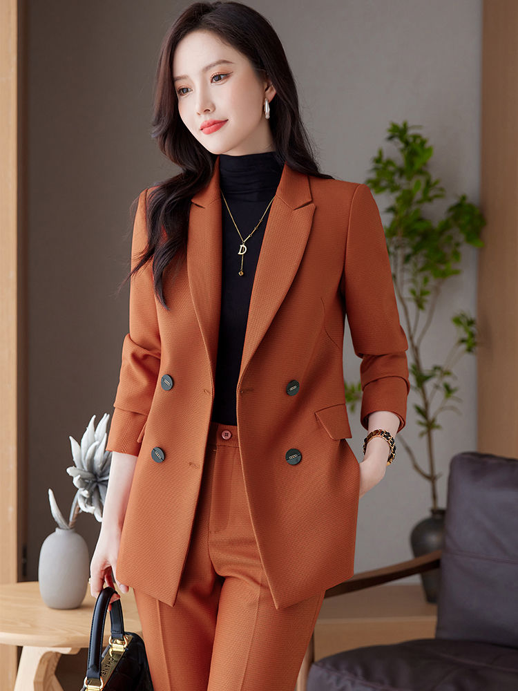 高級感西裝外套女春秋2023新款職業氣質女神范高端工作服西服套裝