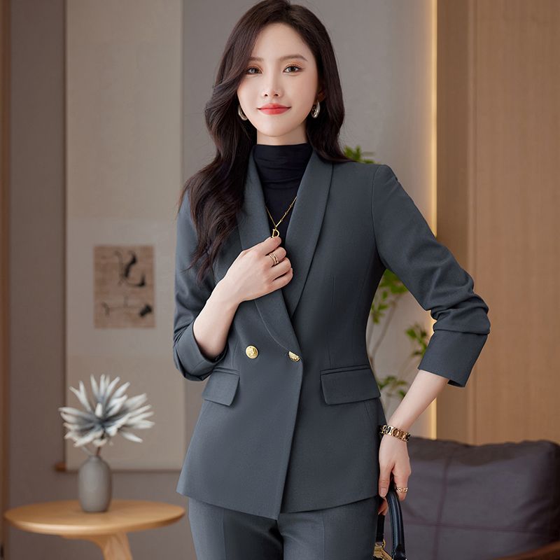 Casual small suit suit for women with high-end spring and autumn fashion temperament goddess style professional work clothes formal suit winter