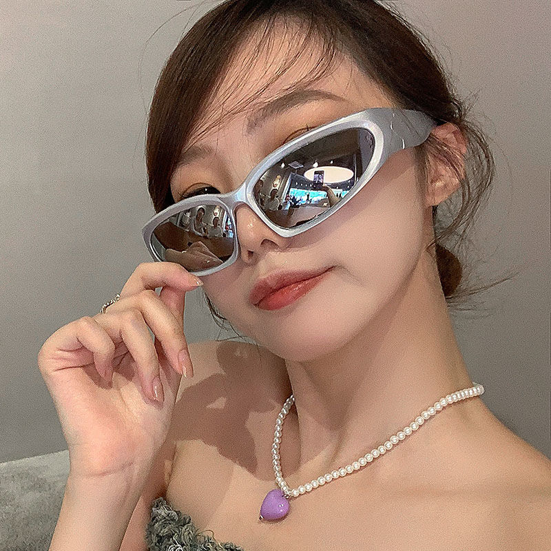 y2k墨鏡女夏高級感歐美復古科技感賽博朋克騎行運動男飛行員眼鏡