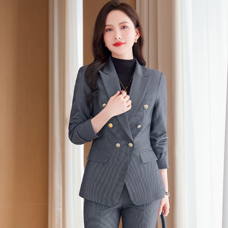 Long-sleeved suit jacket, business suit for women, autumn and winter new style, hotel manager, jewelry store, health center lecturer, work wear for women