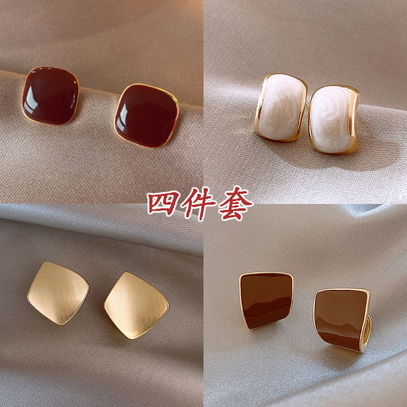 復古高級感耳環氣質網紅耳飾2023年秋冬新款潮爆款輕奢純銀耳釘女