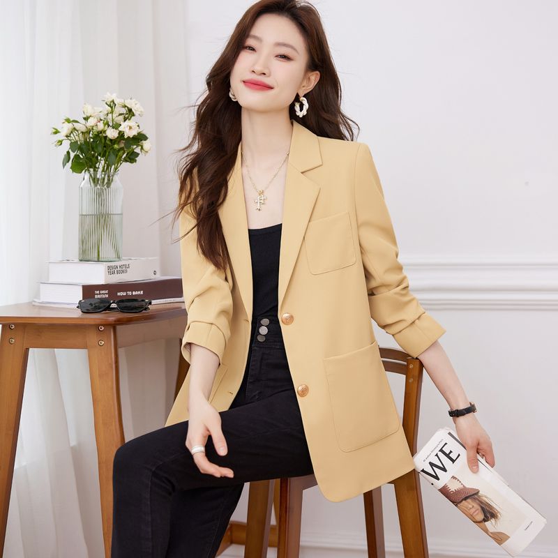 Suit jackets for women, high-end, new autumn style, Korean style, small, fashionable, casual, loose, versatile suits for women, outerwear