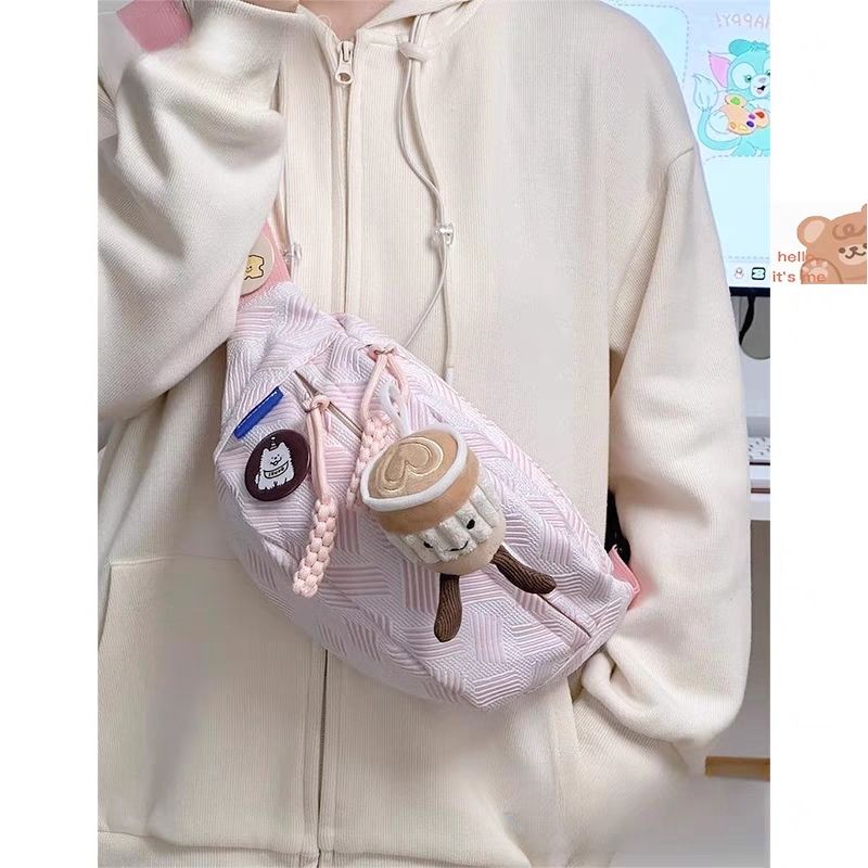 可愛輕便小眾斜挎腰包日系ins清新簡約百搭小包包女森系少女胸包