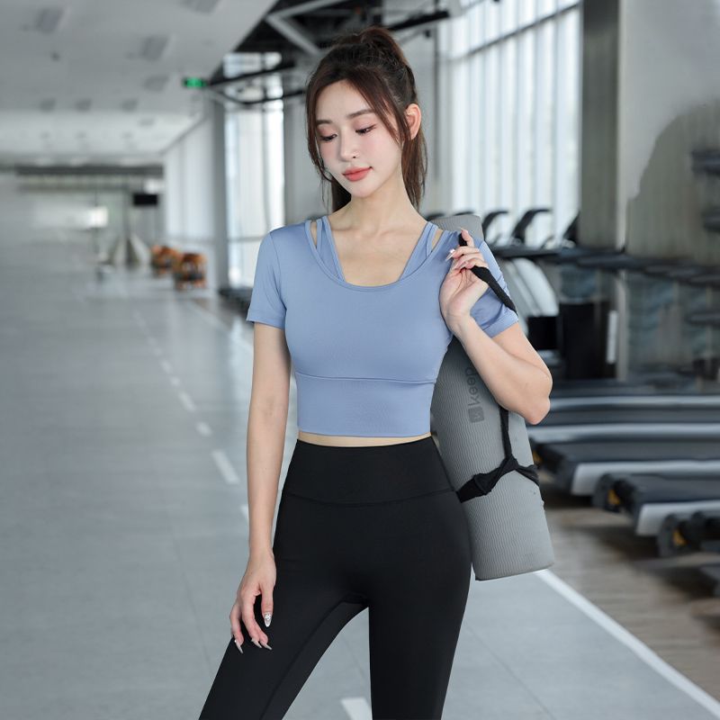 Yoga clothing all-in-one autumn and winter suit high-end yoga clothing sports tops long-sleeved fitness clothing running quick-drying clothing