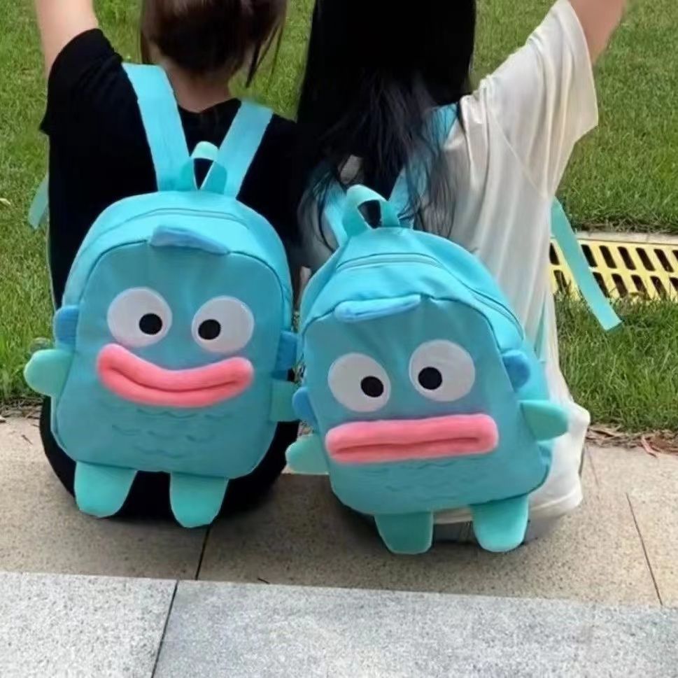 Clown Fish School Bag Large Capacity Three-dimensional Versatile Cute Big Mouth Backpack Cute Funny Super Cute Girlfriend School Bag